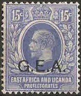 Stamp, Overprinted G.E.A., Tanganyika,  