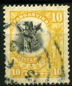 Stamp, Giraffe (Giraffa camelopardalis), Tanganyika,  , Giraffes