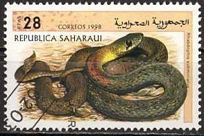 Stamp, Snake, Western Sahara - Vignettes,  , Snakes