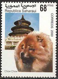 Stamp, Dogs, Western Sahara - Vignettes,  , Dogs