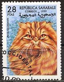 Stamp, Cats, Western Sahara - Vignettes,  , Cats