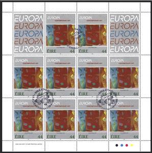 Mini Sheet, Tony O'Malley, HRHA, Ireland,  , Postal Unions, Paintings, C.E.P.T., Europe, Art