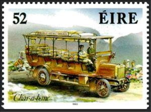Stamp, Char-a-banc, Ireland,  , Vehicles, Mammals, Cars, Dogs, Omnibuses, Animals (Fauna)