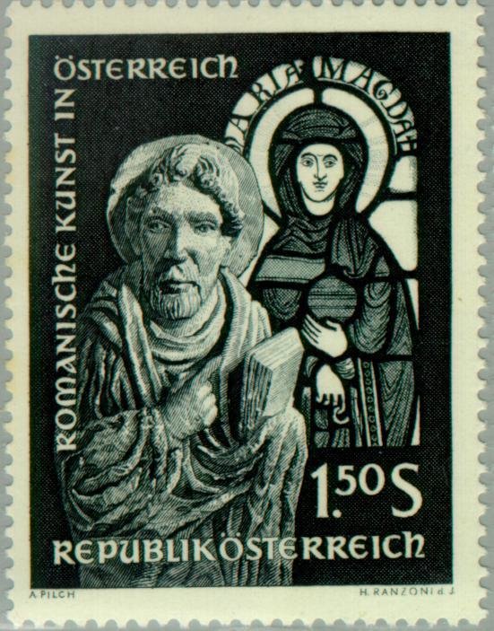 Apostle bust, Stephans Cathedral & Magdalena window