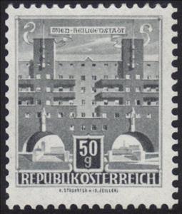 Stamp, Housing, Karl-Marx-Hof, Vienna-Heiligenstadt, Austria,  , Houses, Buildings