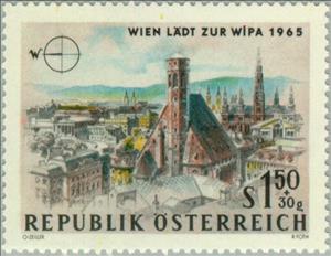 Stamp, West-Vienna, Austria,  , Philatelic Exhibitions, Expositions, Philately, Townscapes / City Views