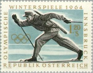 Stamp, Biathlon, Austria,  , Sport, Olympic Games, Skiing, Winter Sports, Biathlon
