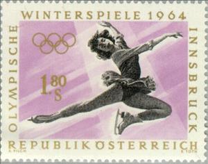 Stamp, Figure Skating, Austria,  , Sport, Olympic Games, Skating, Winter Sports, Figure-skate