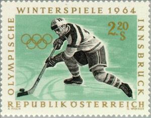 Stamp, Ice Hockey, Austria,  , Sport, Olympic Games, Skating, Winter Sports, Ice-hockey