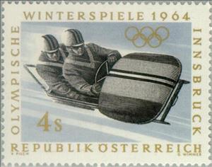 Stamp, Bobsleigh, Austria,  , Sport, Olympic Games, Winter Sports, Sledges, Bobsleigh