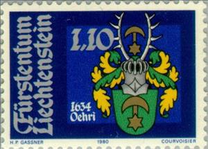 Stamp, Coat of Arms, Liechtenstein,  , Coats of Arms