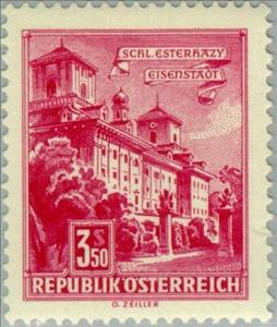 Stamp, Esterhazy Palace, Eisenstadt, Austria,  , Castles, Buildings