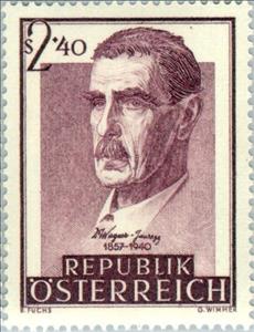Stamp, Dr. Julius Wagner-Jauregg (1857-1940) psychiatrist, Austria,  , Healthcare, Psychiatrists