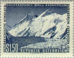 Stamp, Gasherbrum II mountain, Austria,  , Mountain Climbing, Mountains