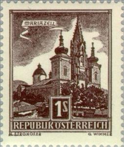 Stamp, Basilica of Mariazell, Austria,  , Buildings, Churches - Cathedrals - Basilicas - Chapels
