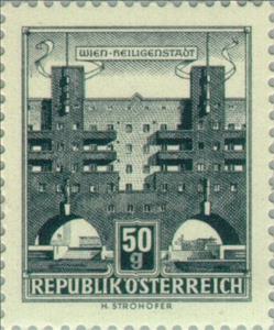 Stamp, Housing, Karl-Marx-Hof, Vienna-Heiligenstadt, Austria,  , Houses, Buildings