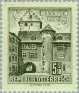 Stamp, Churer Gate, Feldkirch, Austria,  , Gates, Towers, Buildings