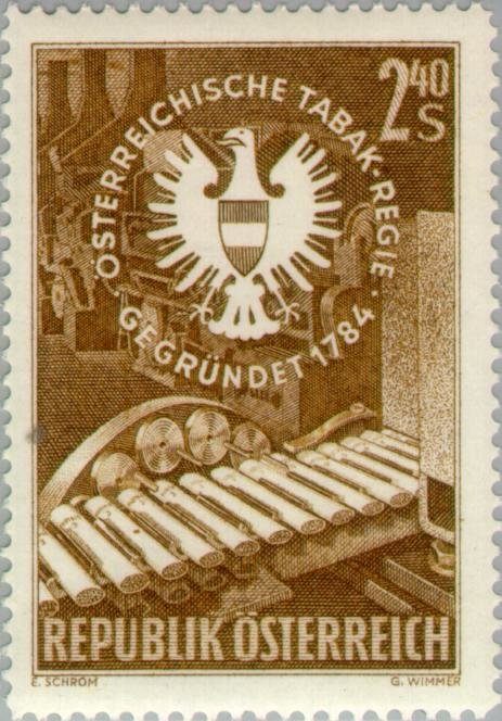 Cigarette package machine & coat of arms