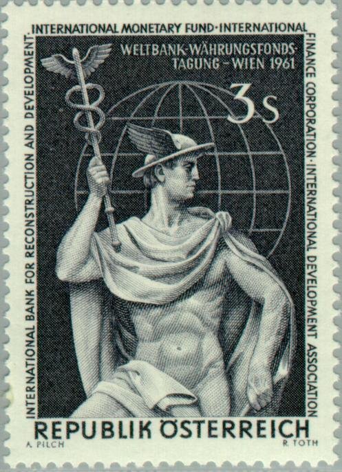 Mercury in front of globe