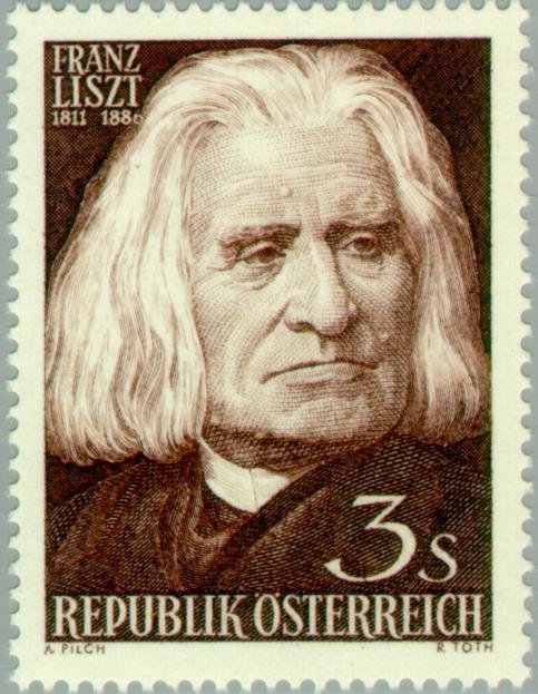 Franz Liszt (1811-86) muscian & composer, by V. Bauer
