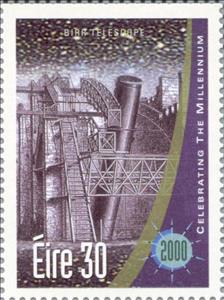 Stamp, Celebrating the Millennium.  Birr Telescope, Ireland,  , Optical Instruments, Instruments, Millennium, Astronomy, Telescopes