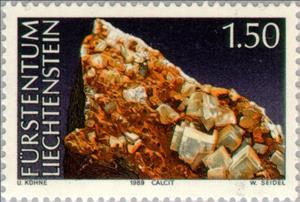 Stamp, Minerals, Liechtenstein,  , Minerals