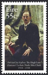 Stamp, Dublin City Gallery - The Hugh Lane 1908-2008, Ireland,  , Paintings, Painters, Museums, Art