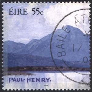 Stamp, Paul Henry, Ireland,  , Famous People, Paintings, Painters, Art, Mountains, Artists