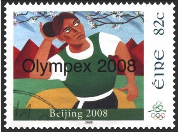 Shot put, overprint “Olympex 2008”