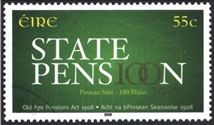 Stamp, Old Age Pensions Act 1908, Ireland,  , Old Age