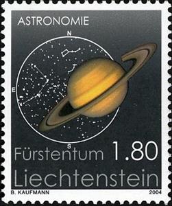 Stamp, Astronomy, Liechtenstein,  