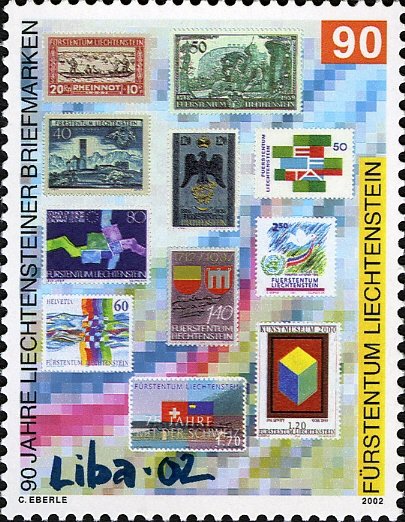 90 Years of Liechtenstein stamps