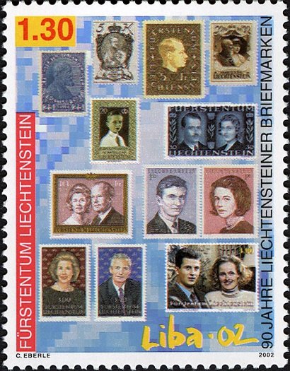90 Years of Liechtenstein stamps