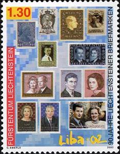 Stamp, 90 Years of Liechtenstein stamps, Liechtenstein,  , Philately