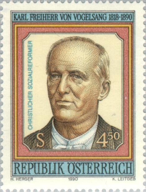 Karl von Vogelsang (1818-90) journalist, politician & social