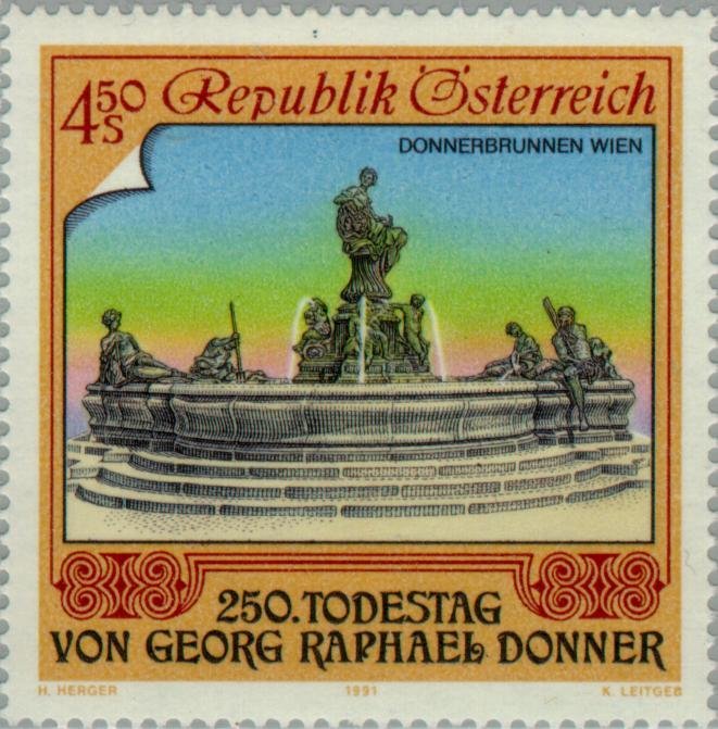 Donnerbrunnen in Vienna by G.R. Donner (1693-1741) sculptor