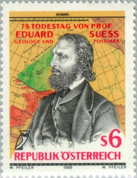 Eduard Suess (1813-1914) geologist & politician, geological