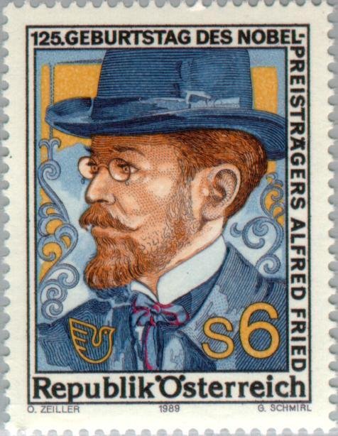Alfred Hermann Fried (1864-1921) pacifist, Nobel Price for p