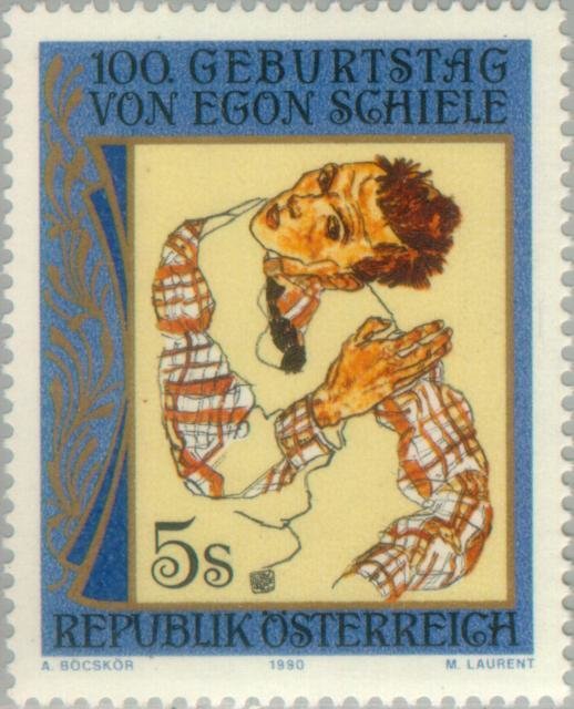 Self portrait by Egon Schiele (1890-1918) painter