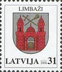 Stamp, Definitive issue.Arms, Latvia,  