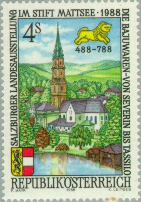 Mattsee Abbey & Ischl Lion (exhibition badge)