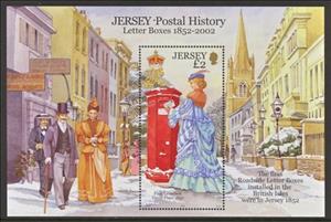 Souvenir Sheet, Pillar Box, Jersey,  , Letter-box