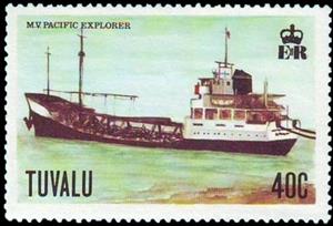 Stamp, Pacific Explorer, Tuvalu,  , Ships