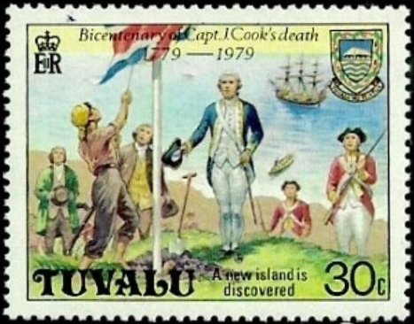 Flag raising on new island