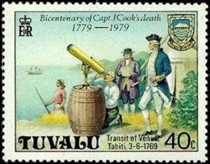 Stamp, Observation of transit of Venus, Tuvalu,  