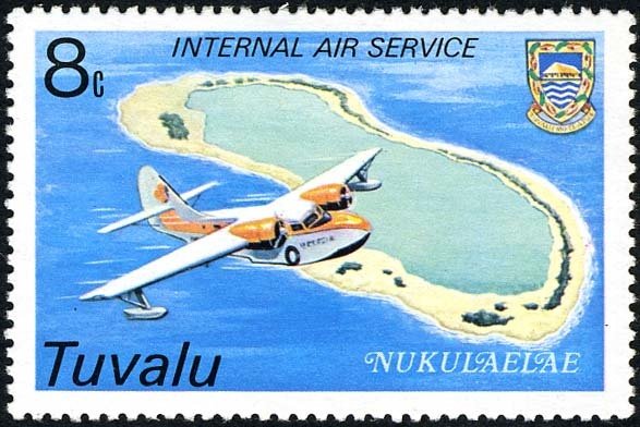 Grumman Goose over Nukulaelae
