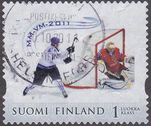 Stamp, World champions ice hockey, Finland,  