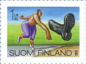 Stamp, Boot Throwing, Finland,  