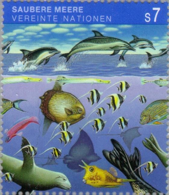 Dolphins, Ocean Sunfish (Mola mola), Pennat Coralfish (Henio