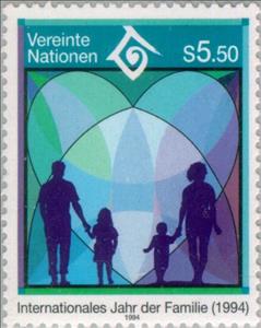 Stamp, Int. Year of the Family, UNO Vienna,  , Special Occasions, International Years